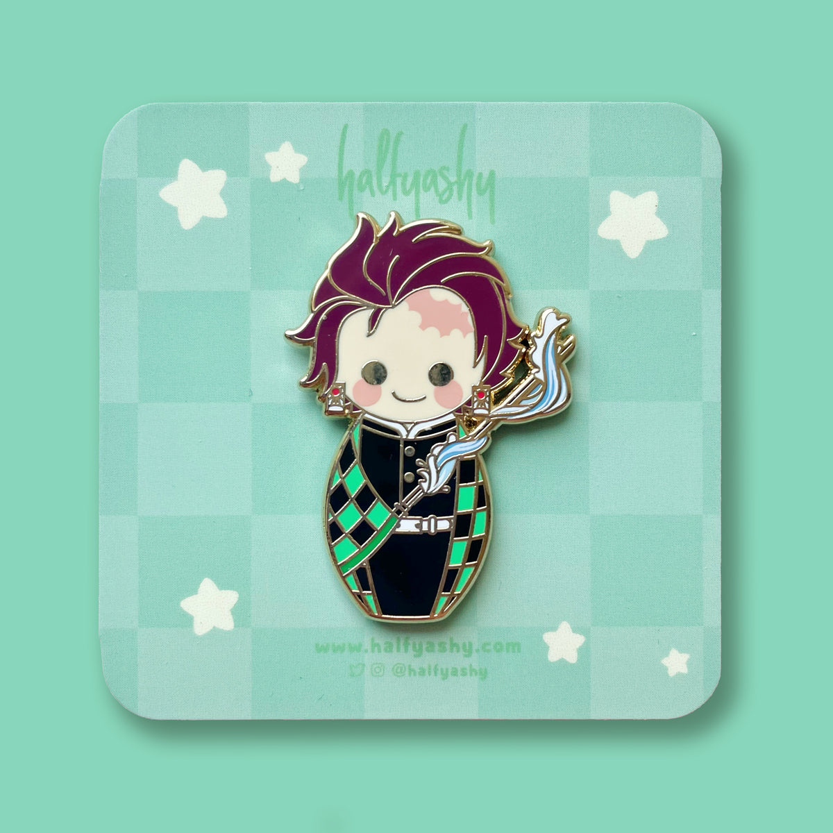 Kokeshi Water Breathing Enamel Pin