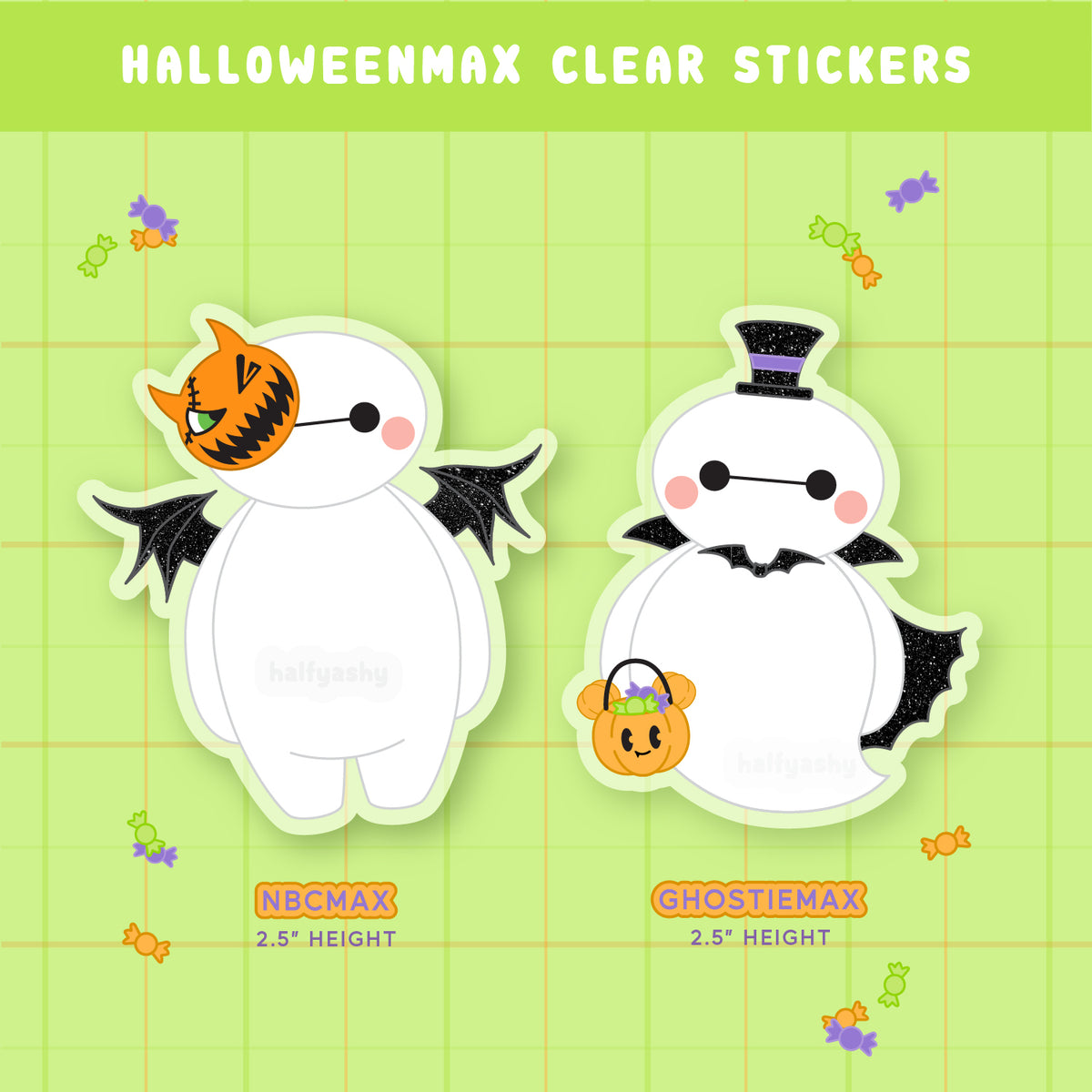HalloweenMax Clear Vinyl Stickers