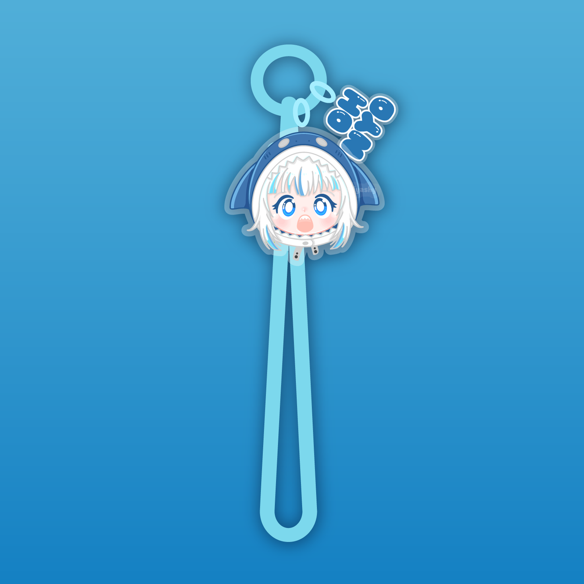 Gura Vtuber Lanyard