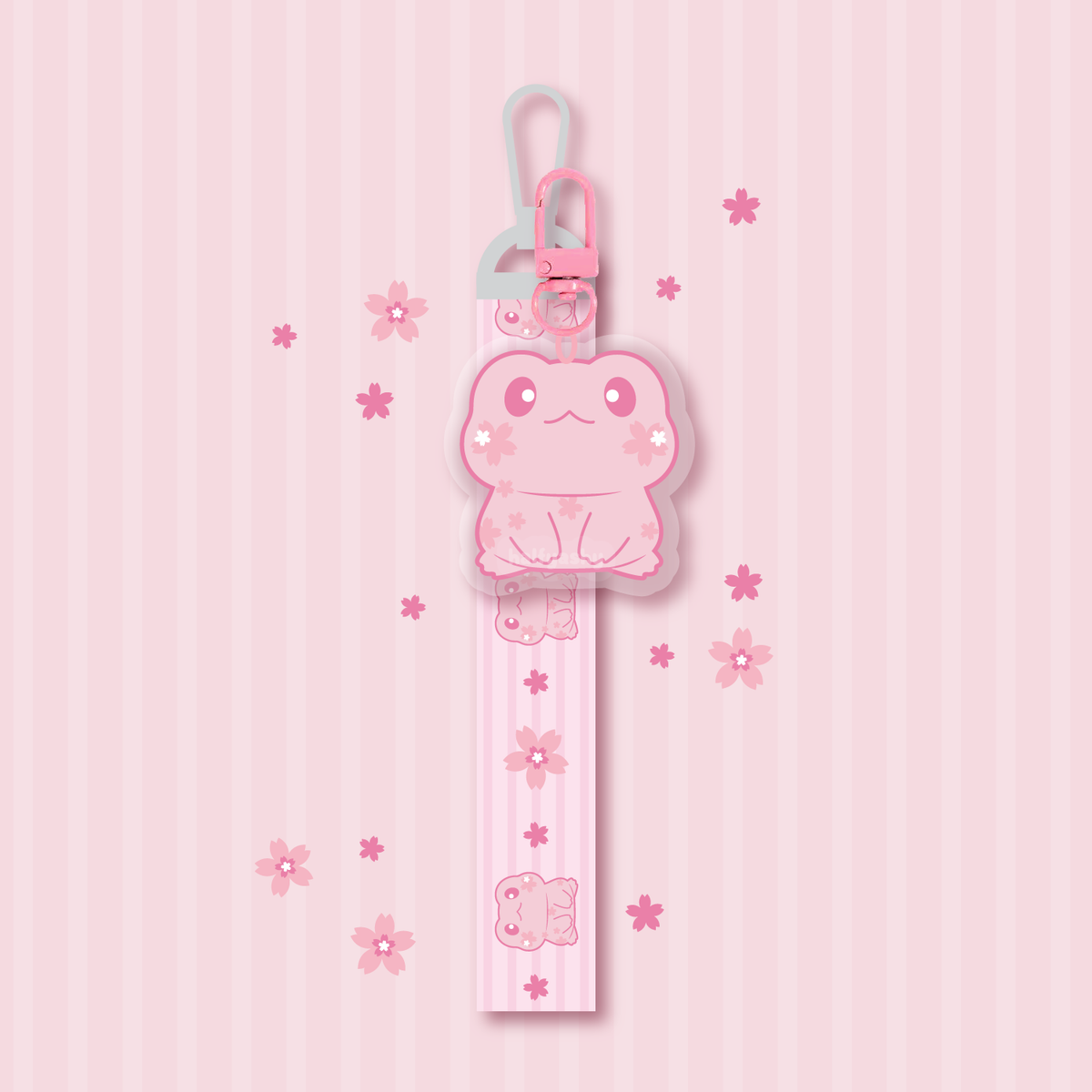 Sakura Flip Keychain Lanyard