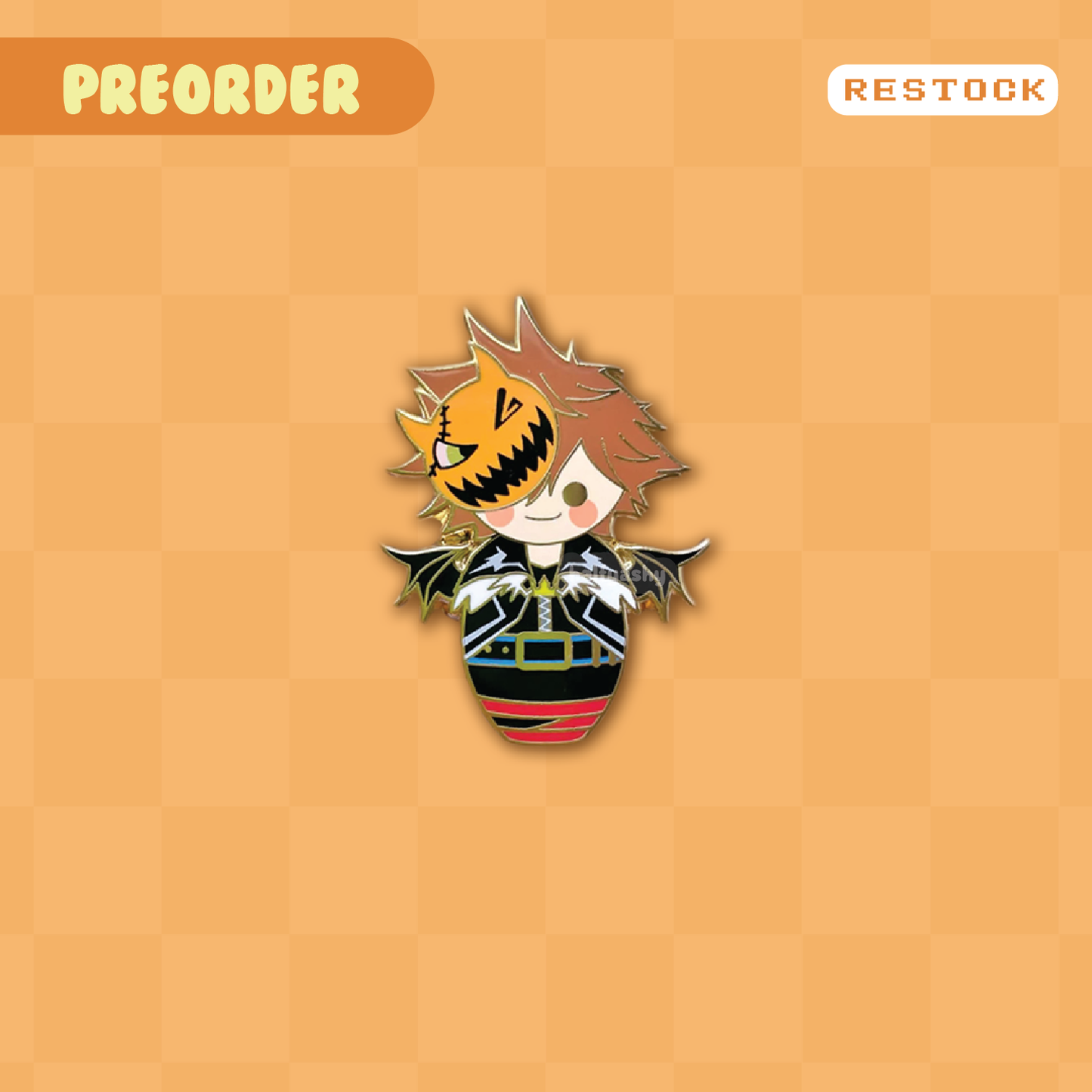 Kokeshi Halloween Boy Enamel Pin *PRE-ORDER*