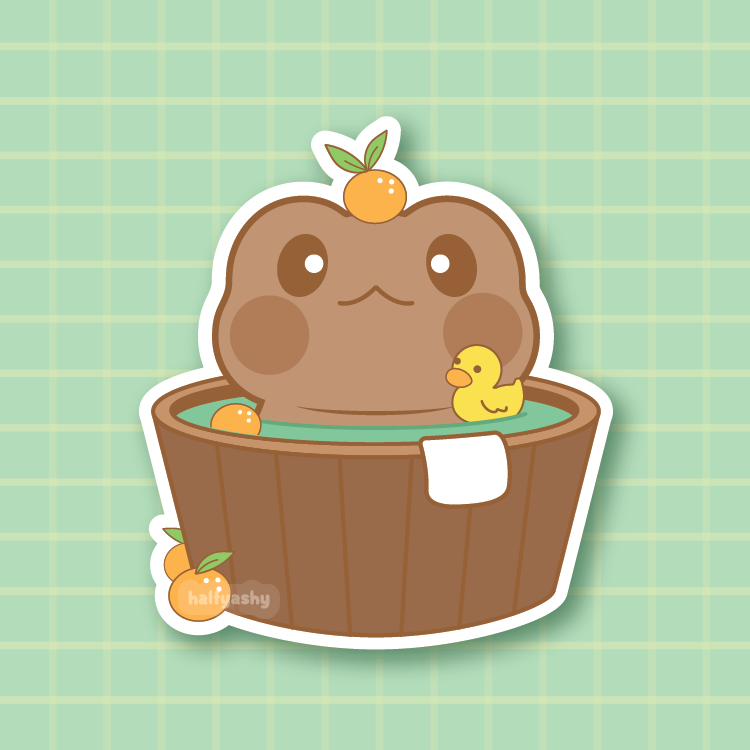 Capybara Froggo Vinyl Sticker