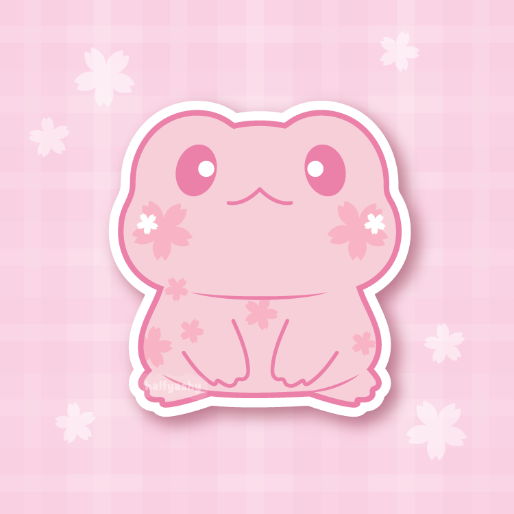 Sakura Froggo Vinyl Sticker