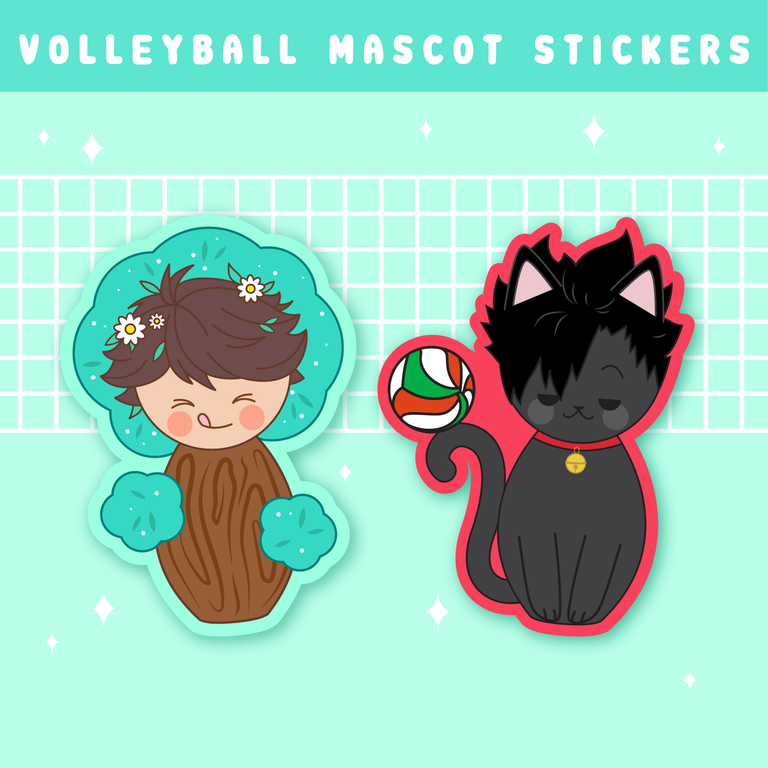 Treekawa & Kuroocat Vinyl Stickers