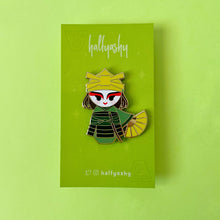 Load image into Gallery viewer, Kokeshi Fan Girl Enamel Pin