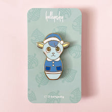 Load image into Gallery viewer, Kokeshi Sleepy Goat Enamel Pin