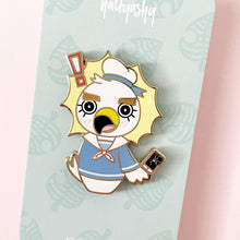 Load image into Gallery viewer, Kokeshi Sea Captain Enamel Pin