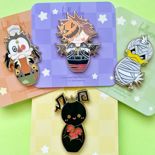 Kokeshi Halloween Boy Enamel Pin