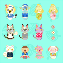 Load image into Gallery viewer, Kokeshi Sea Captain Enamel Pin