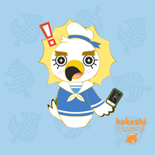 Load image into Gallery viewer, Kokeshi Sea Captain Enamel Pin
