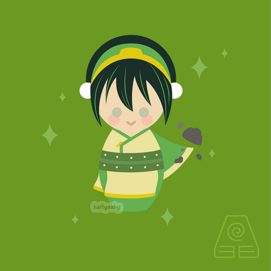 Kokeshi Earth Girl Enamel Pin