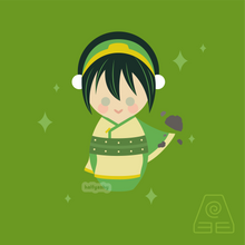 Load image into Gallery viewer, Kokeshi Earth Girl Enamel Pin