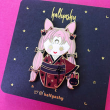 Load image into Gallery viewer, Kokeshi Wicked Lady PJ Kimono Enamel Pin