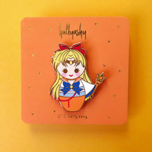 Load image into Gallery viewer, Kokeshi Light Enamel Pin