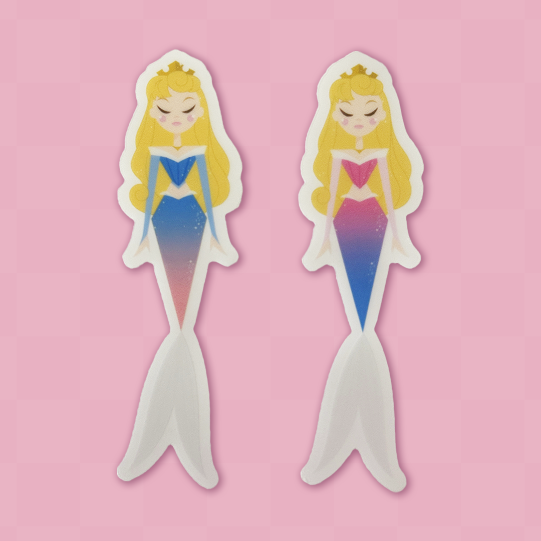 Sleeping Princess Mermies Vinyl Sticker