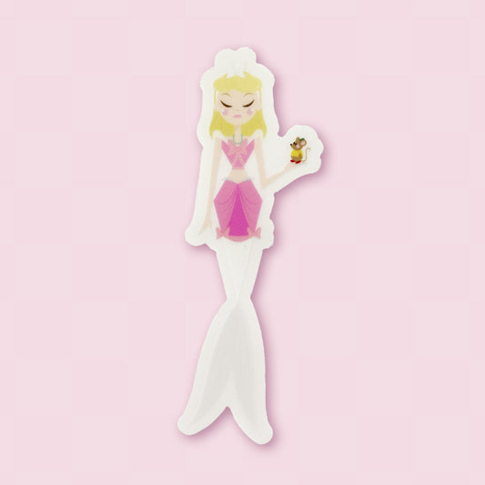 Pink Cindy Mermie Vinyl Sticker