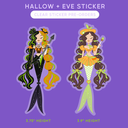 Hallow + Eve Mermaid Clear Vinyl Stickers (PRE-SALE)