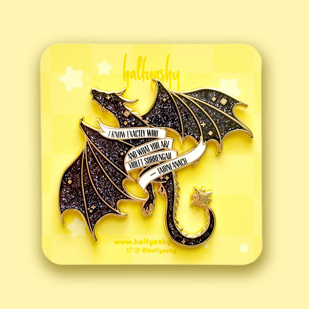 Black Dragon Enamel Pin