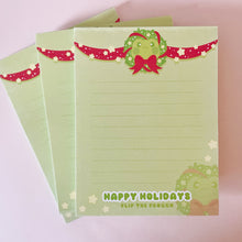 Load image into Gallery viewer, Wreath Star Flip the Froggo Notepad
