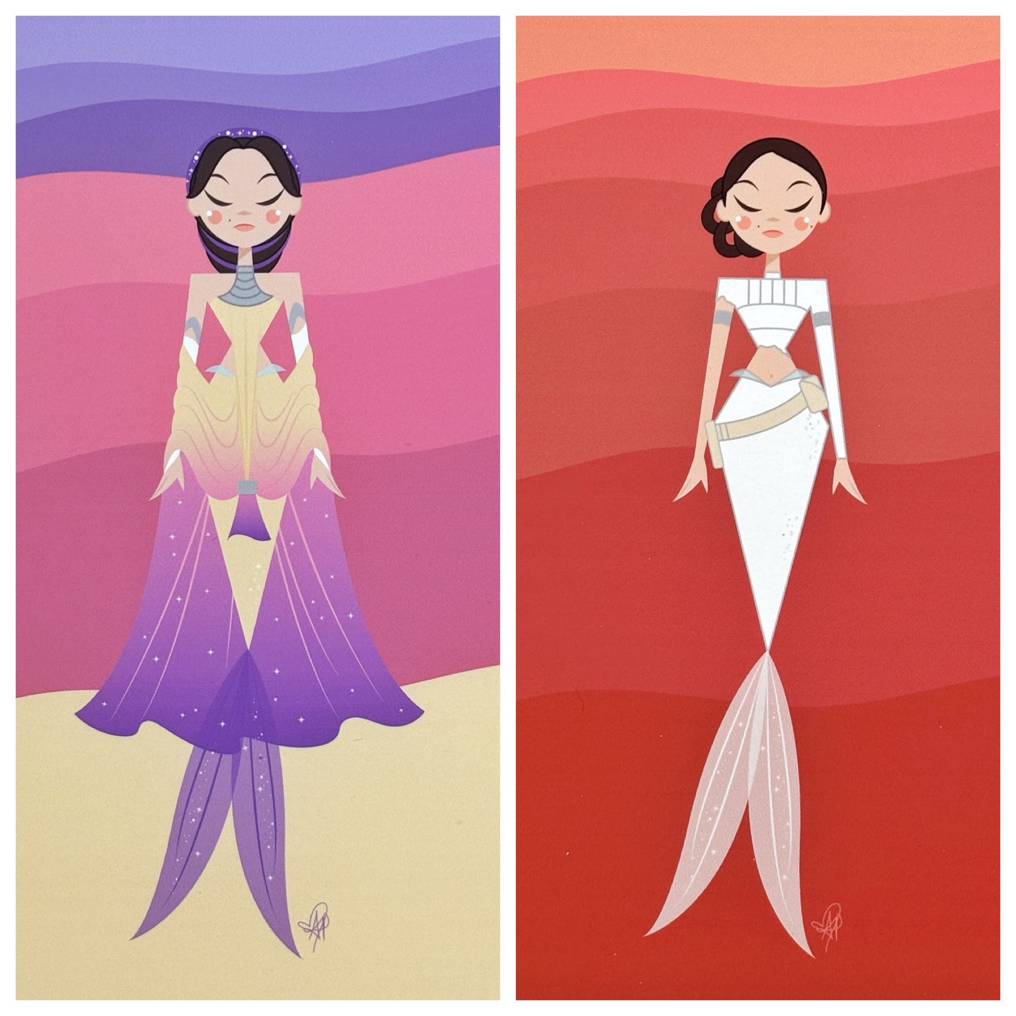 Space Queen Mermies Print