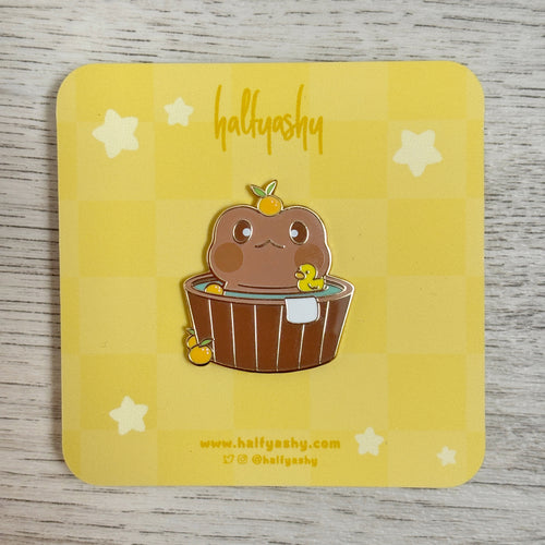 Capybara Flip the Froggo Enamel Pin