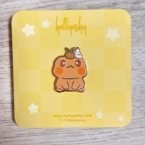 Pumpkin Spice Flip the Froggo Enamel Pin