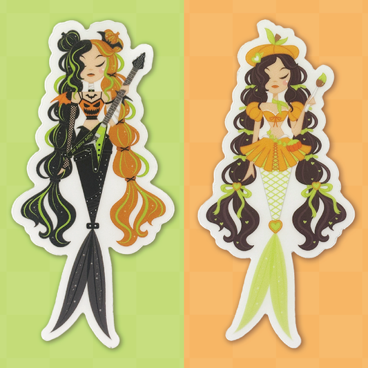 Hallow + Eve Mermaid Clear Vinyl Stickers