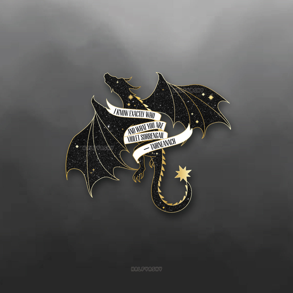 Black Dragon Enamel Pin