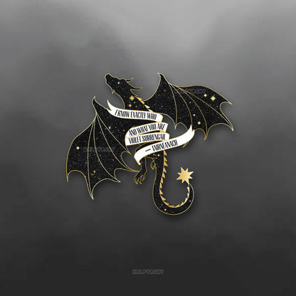 Black Dragon Enamel Pin