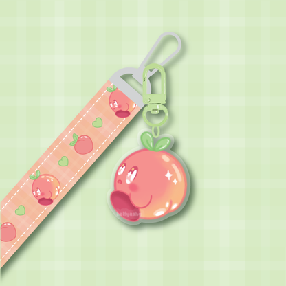 Peach Poyo Keychain Lanyard