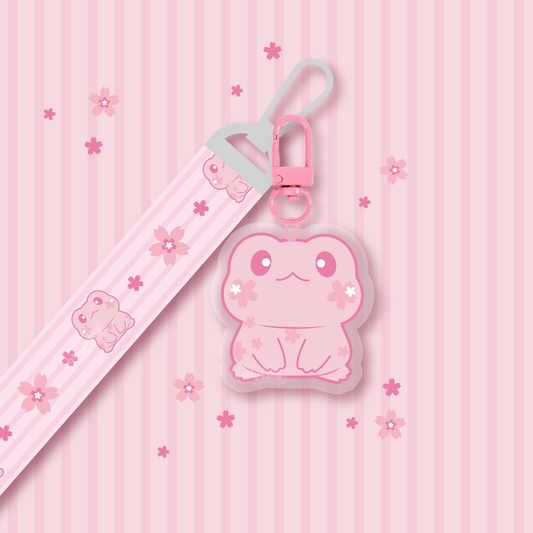 Sakura Flip Keychain Lanyard