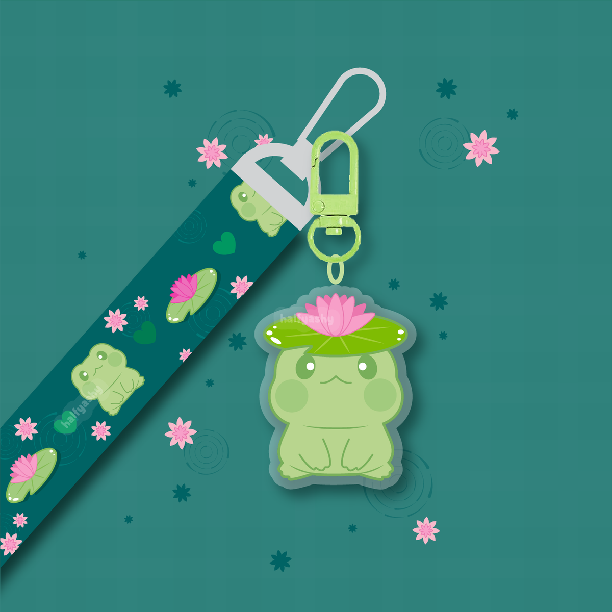 Lily Pad Flip Keychain Lanyard