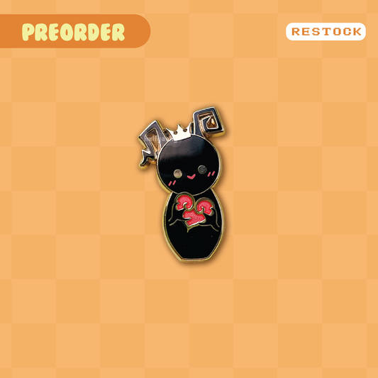 No Heart Kokeshi Enamel Pin *PRE-ORDER*