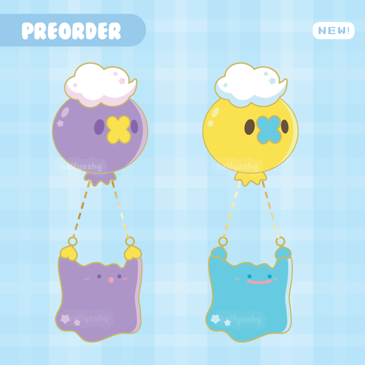 Poke Cutie Balloon Dangle Enamel Pin *PRE-ORDER*