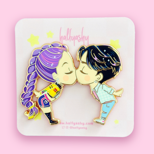 Rujinu-Soda Pop Kissing Cuties Enamel Pin