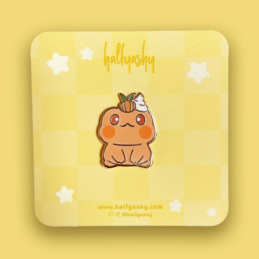 Pumpkin Spice Flip the Froggo Enamel Pin