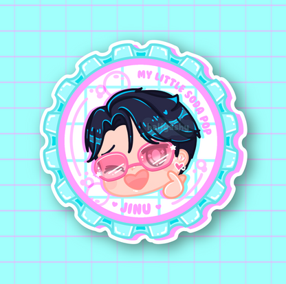 Bottle Cap Vinyl Stickers