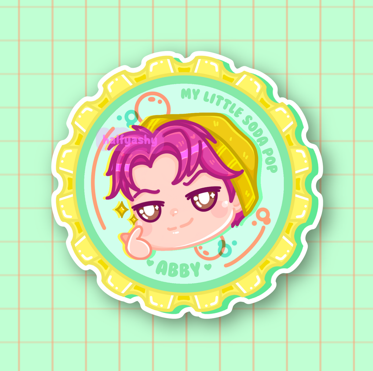 Bottle Cap Vinyl Stickers
