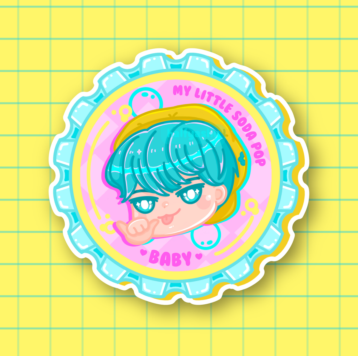 Bottle Cap Vinyl Stickers