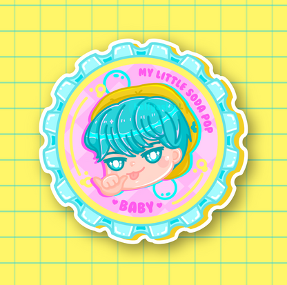 Bottle Cap Vinyl Stickers