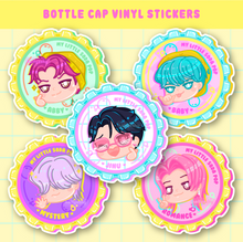 Load image into Gallery viewer, Bottle Cap Vinyl Stickers