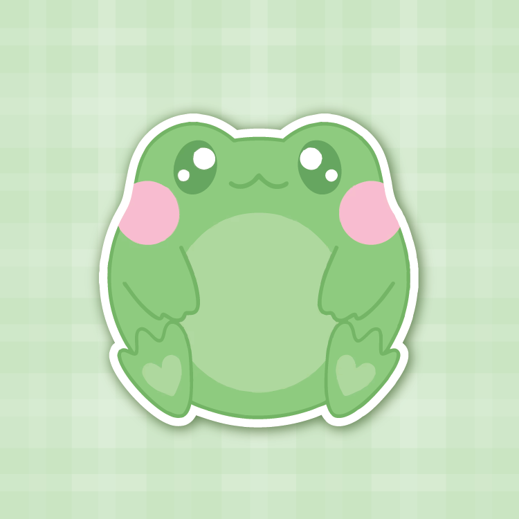Froggo Puff Vinyl Sticker