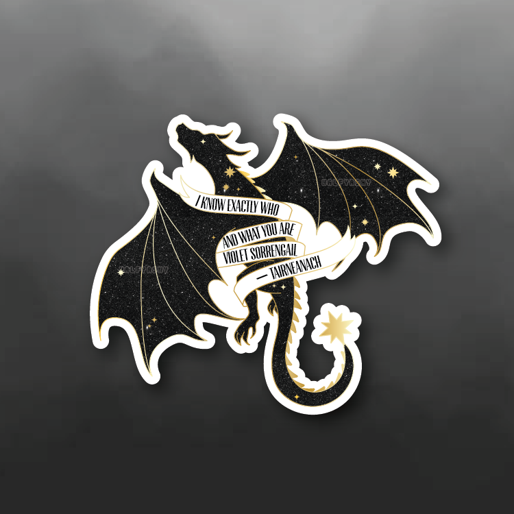 Bookish Dragon Vinyl Sticker