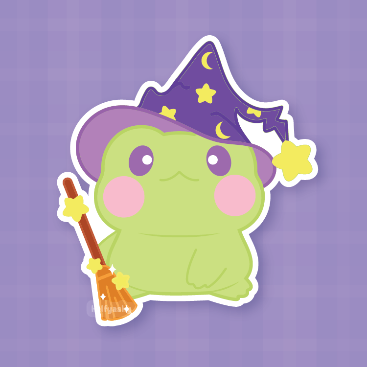 Wizard Froggo Vinyl Sticker