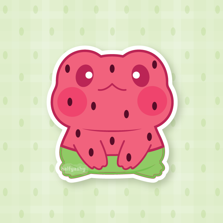 Watermelon Froggo Vinyl Sticker