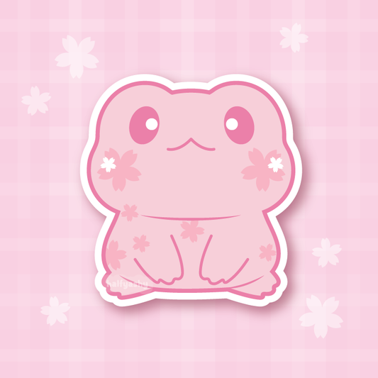 Sakura Froggo Vinyl Sticker