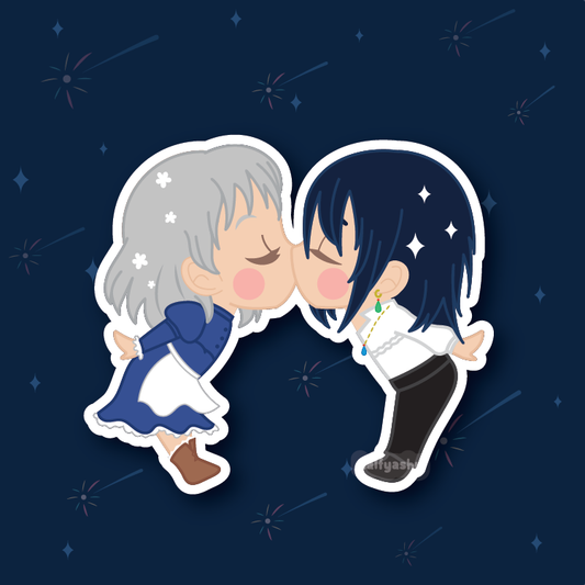 HMC Silver Sophie Kissing Cuties Vinyl Sticker