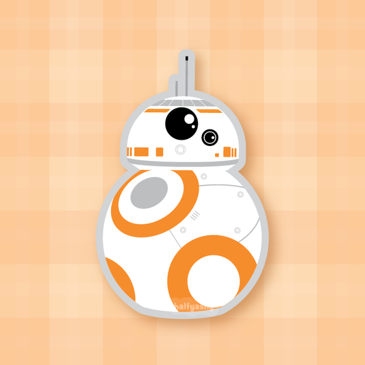 Orange Droid Vinyl Sticker