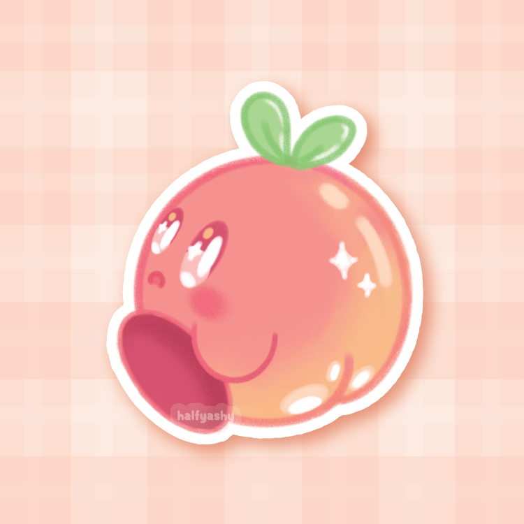 Peach Poyo Vinyl Sticker