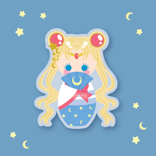 Moonie Kokeshi Vinyl Sticker